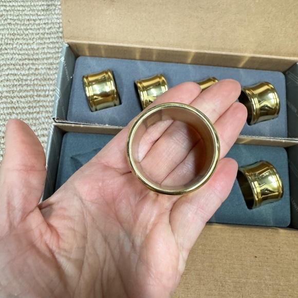 2 Boxes BALDWIN BRASS NO 7535.030 Dover Napkin Rings 8 total - Picture 2 of 4